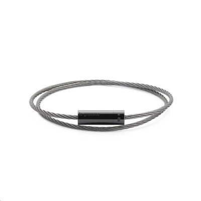 Bracelet Câble Le 9g Céramique noire brossée