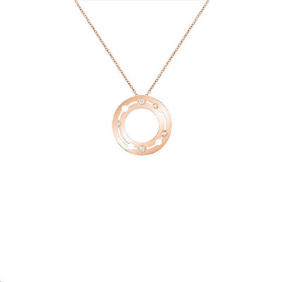 Collier Pulse Or rose Diamants
