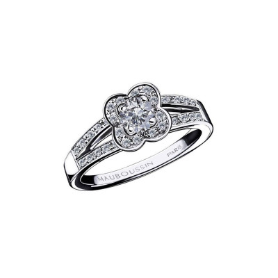 Bague Solitaire Chance of love n°3 Or blanc Diamants
