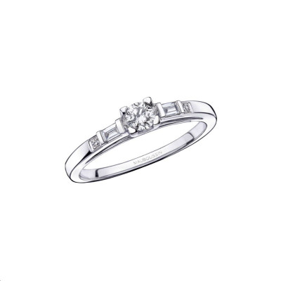 Solitaire Courtisane n° 2 Or blanc Diamant