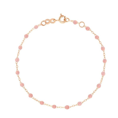 Bracelet Gigi  or rose résine blush.