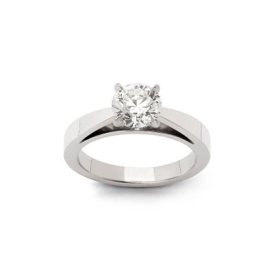 Solitaire New Age Or blanc Diamant