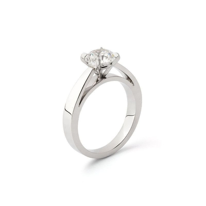 Solitaire New Age Or blanc Diamant