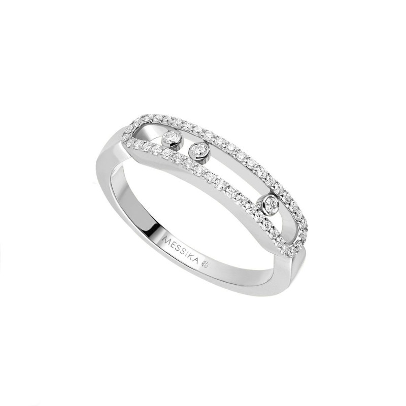 Bague Baby Move Or blanc Diamants blancs