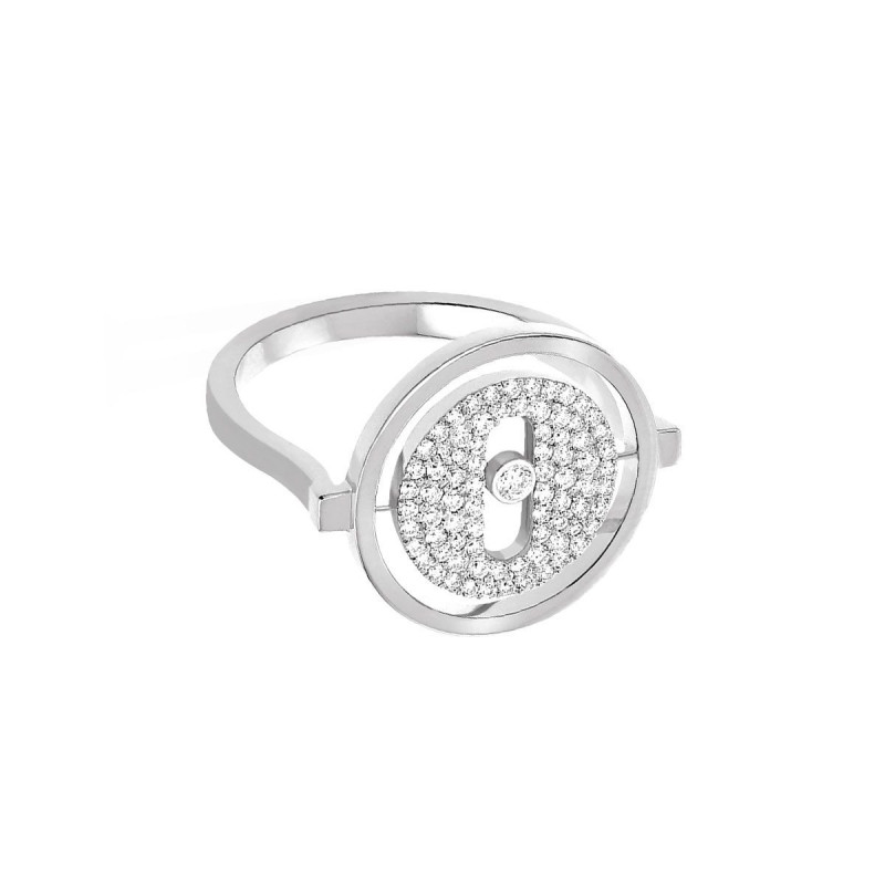 Bague Lucky Move PM Or blanc Diamants blancs