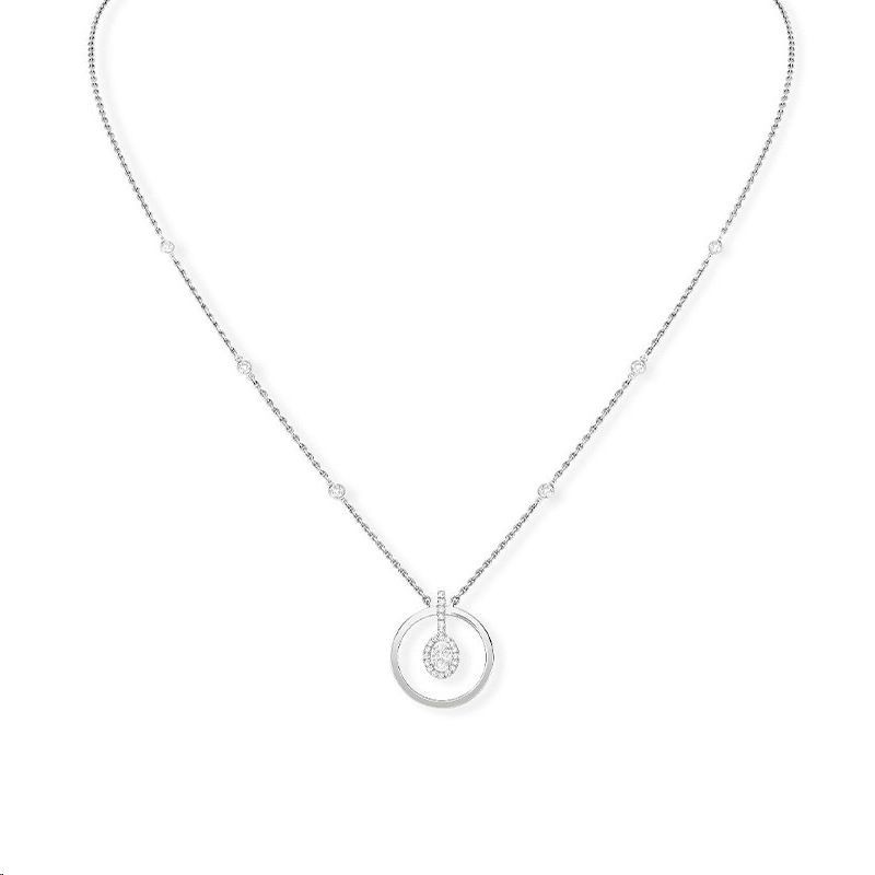 Collier Glam'zone Graphic Or blanc Diamants blancs