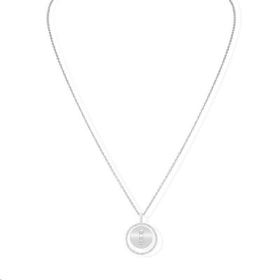 Collier Lucky Move MM Or blanc Diamants blancs