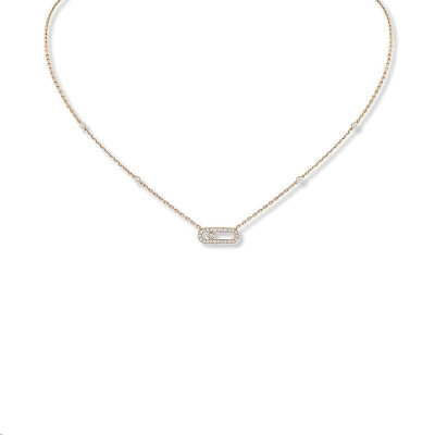 Collier Move Uno Or rose Diamants blancs