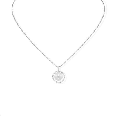 Collier Lucky Move Or blanc Diamants PM