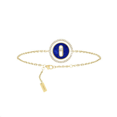 Bracelet Lucky Move Or jaune Diamants blancs Lapis-lazuli