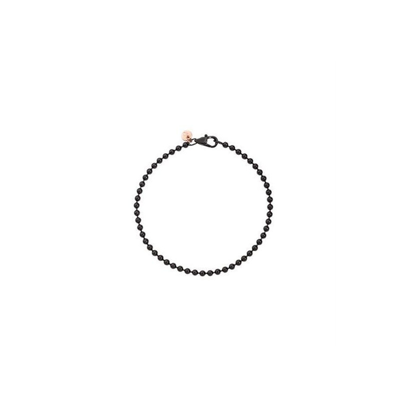 Bracelet Argent Noir 17 cm