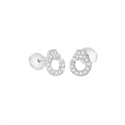 Boucles d'oreilles Menottes R7 Or blanc Diamants