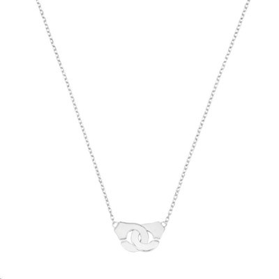 Collier Menottes R8 Or blanc