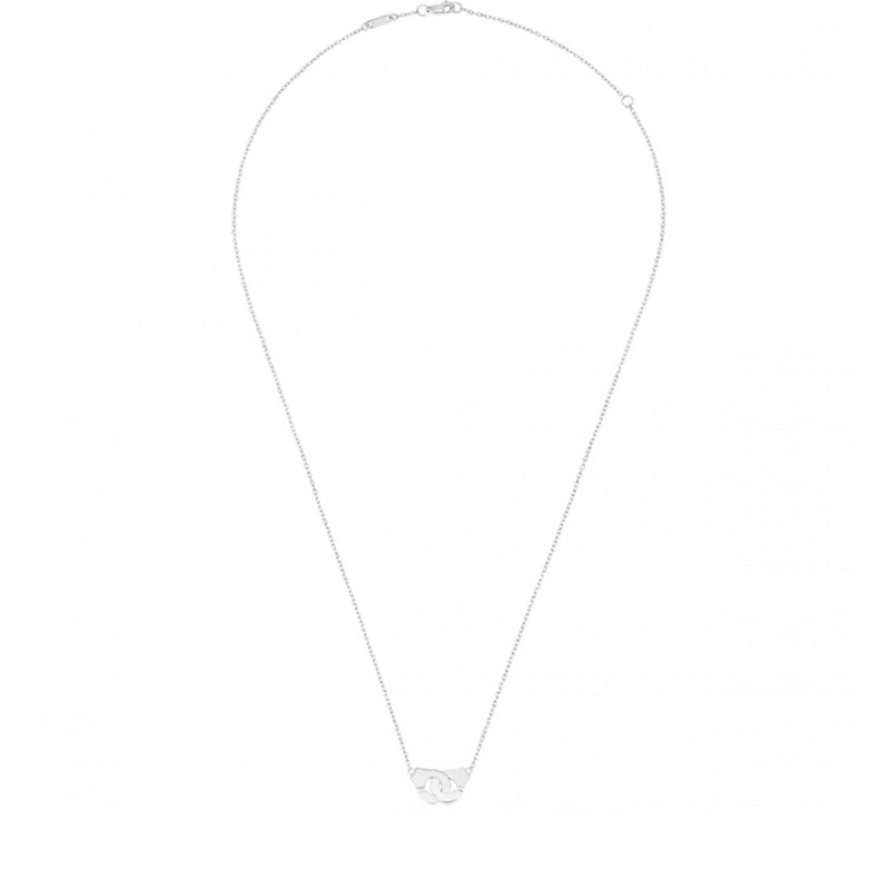 Collier Menottes R8 Or blanc