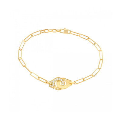 Bracelet Menottes R10 Or jaune Diamants