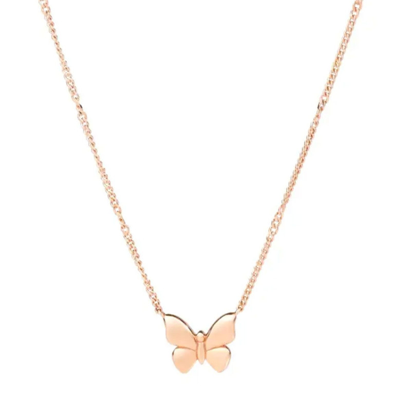 Collier Papillon Or rose 9 carats