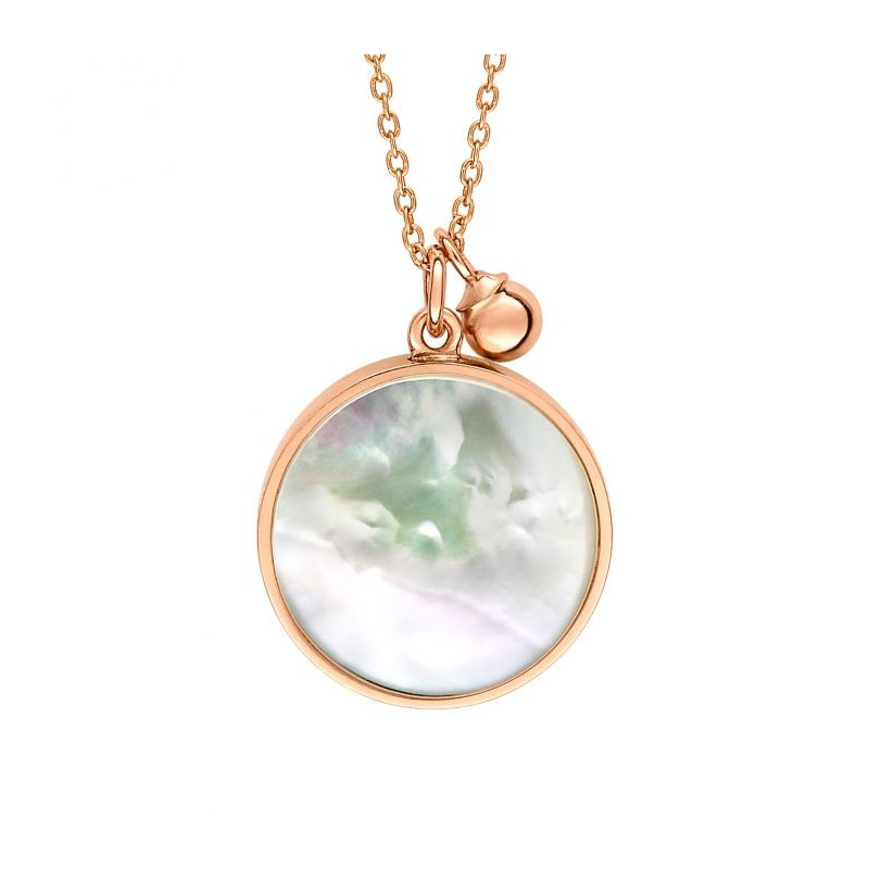 Collier Ever Disc Or rose Nacre