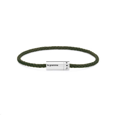 Bracelet Câble Nato Argent poli